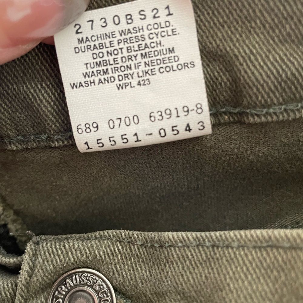 Vintage Y2K Levi's 550 Relaxed Fit Tapered Leg Jeans Sz 6 Green High Waist - Picture 4 of 5